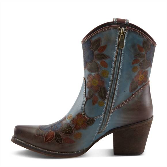 NEW L'ARTISTE women's cahoots western boots in blue multi - Picture 2 of 7